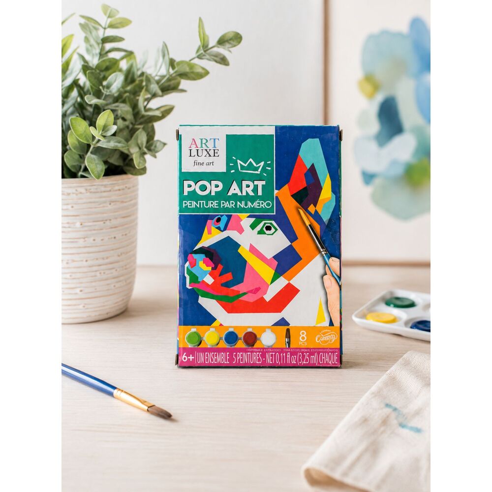 ArtLuxe Pop Art Paint-by-Number Kit in Multicolor NEW Summer Craft